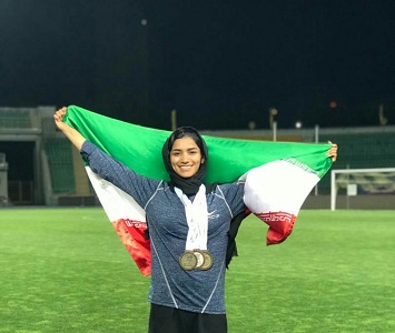 حمیده اسماعیل نژاد رکورد ۱۰۰ متر فرزانه فصیحی را شکست