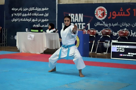 معرفی نفرات برتر روز اول رقابت های لیگ کاراته وان دختران ایران